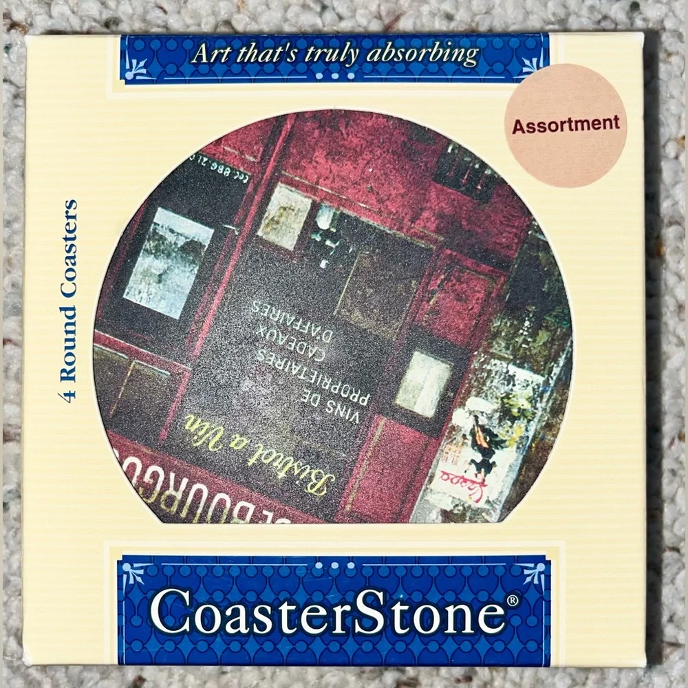Scenes of France Kitchen Items (Cutting Board, Ceramic Trivets, Coasters) - NEW
